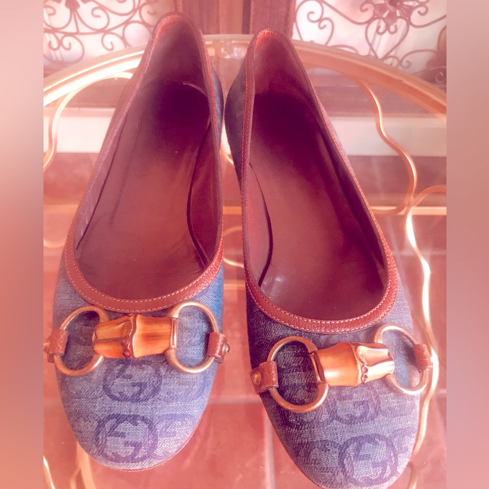Authentic Gucci Flats Denim 6